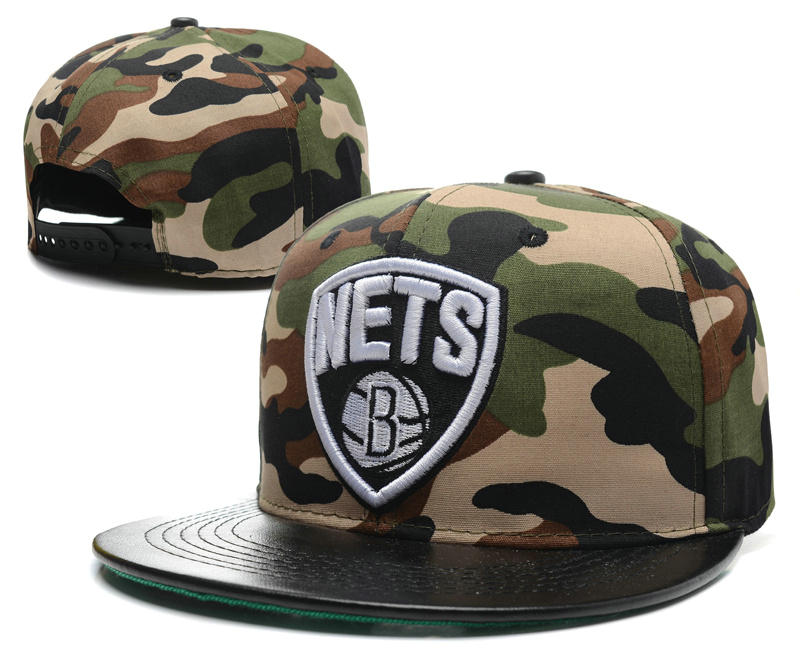 Brooklyn Nets Camo Snapback Hat SD 0512